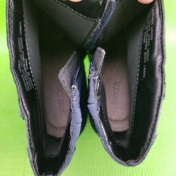 ✅Earth MALTA Black Multi Suede Ankle Booties Heel Side-Zip Womens 9.5B Shoe - Picture 11 of 11